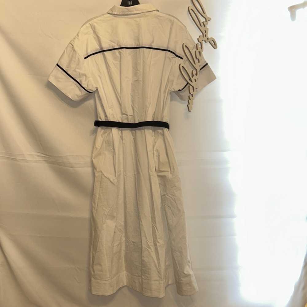 White Piped Kate Dress - Picture 8 of 12